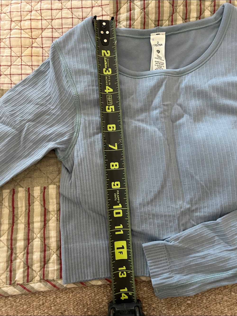lululemon athletica Ebb To Street Ribbed Long Sleeve Top - Grey Blue - Picture 4 of 6